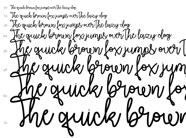 Autumn Moon font waterfall